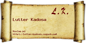 Lutter Kadosa névjegykártya
