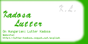 kadosa lutter business card